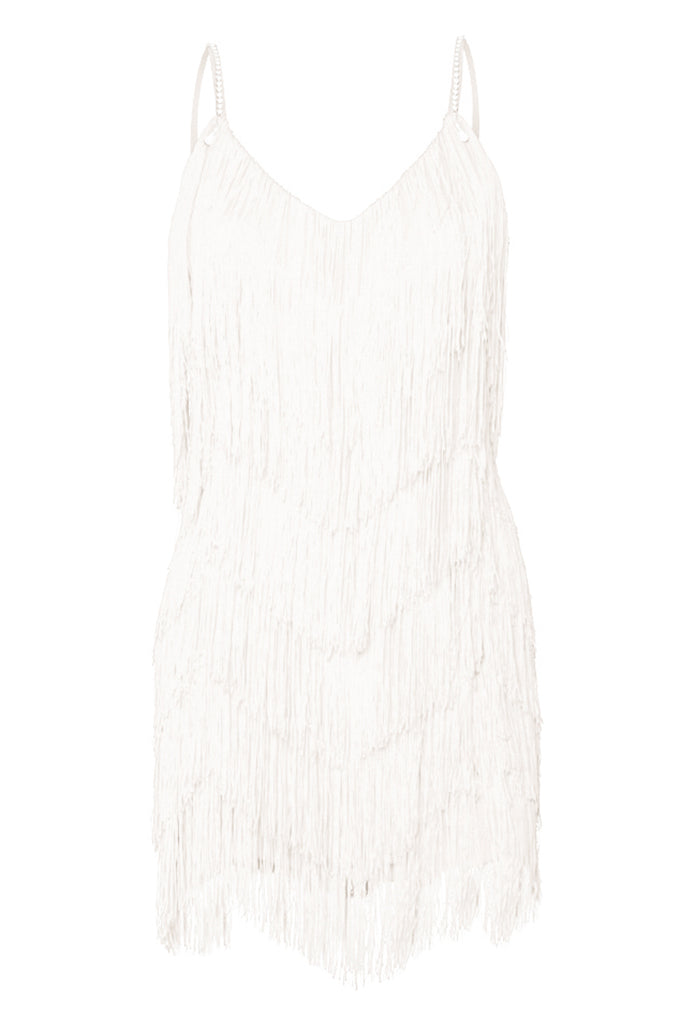 Fringed silhouette dress