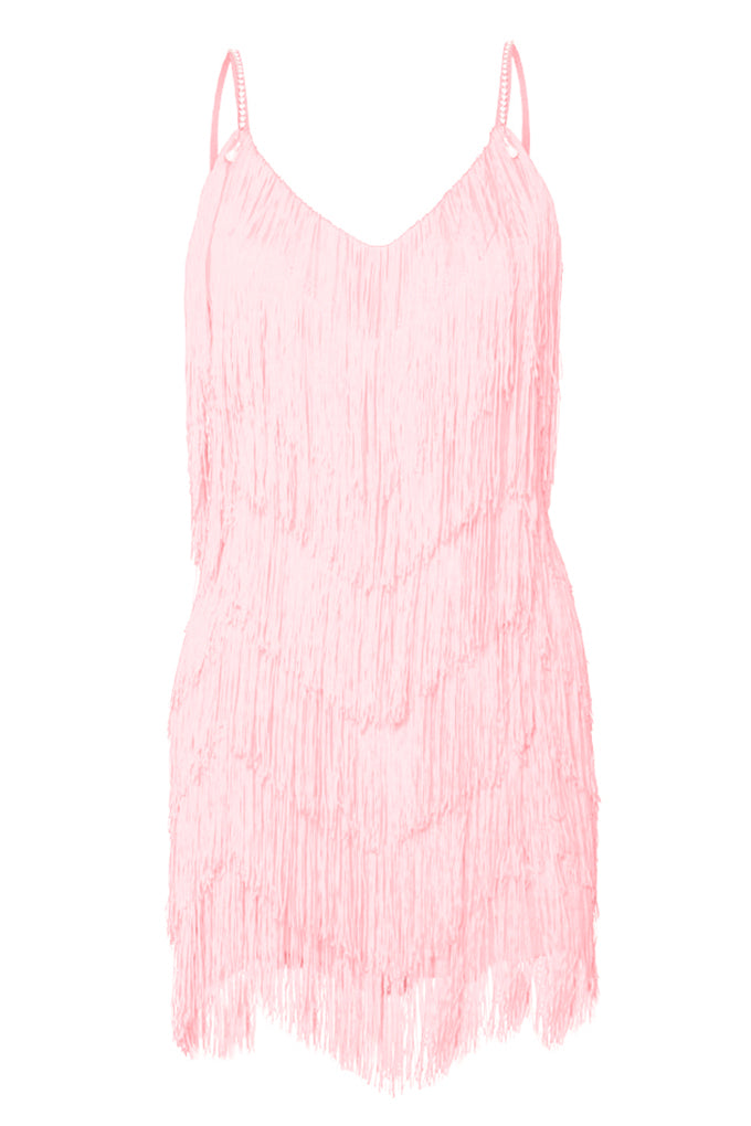 Fringed silhouette dress