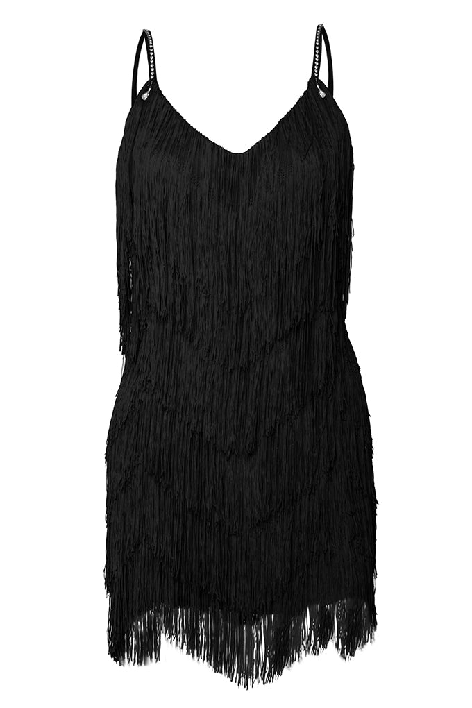 Fringed silhouette dress