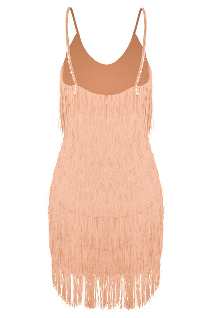 Fringed silhouette dress