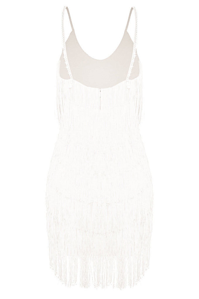 Fringed silhouette dress