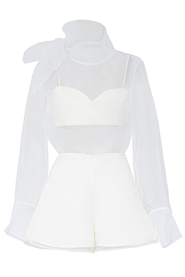 Eve Organza Set White Blouse