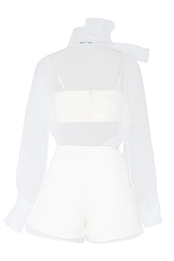 Eve Organza Set White Blouse