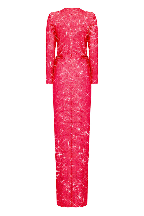 DRESS WITH LONG SLEEVES AND LONG NECKLINE Maison D'Angel Ann