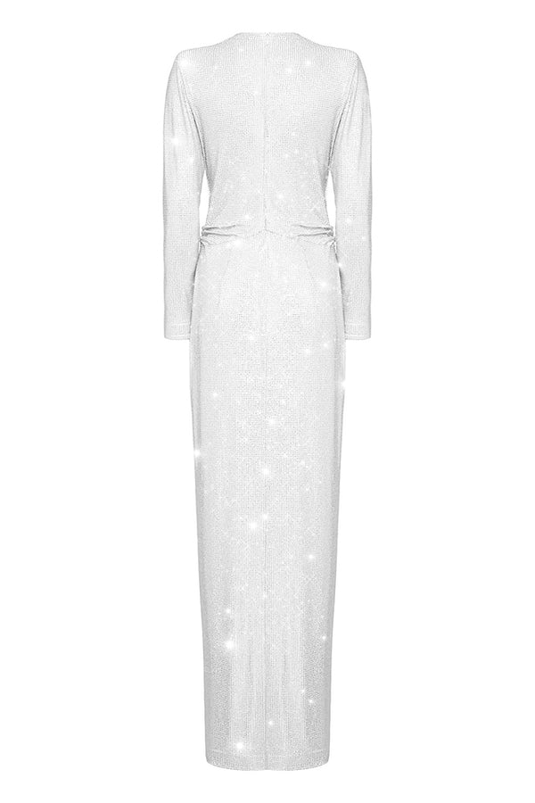 DRESS WITH LONG SLEEVES AND LONG NECKLINE Maison D'Angel Ann