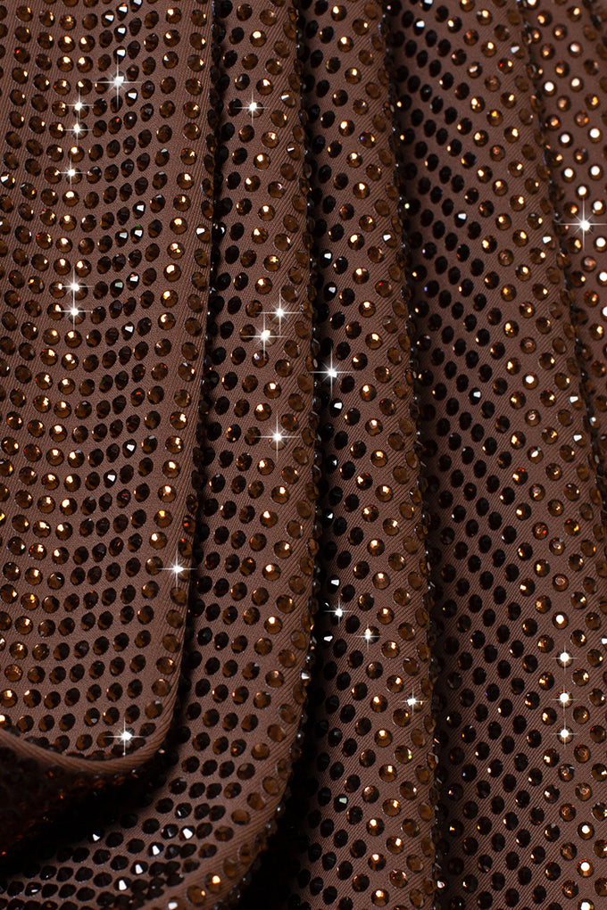 MIDI DRESS DECORATED WITH CRYSTALS