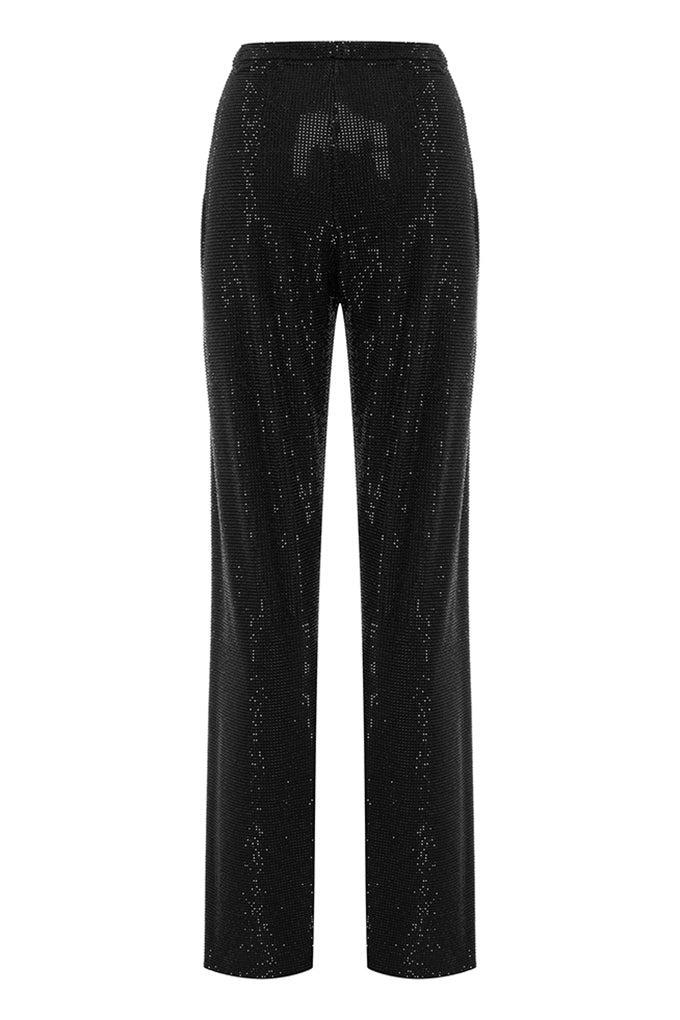 Crystal encrusted trousers