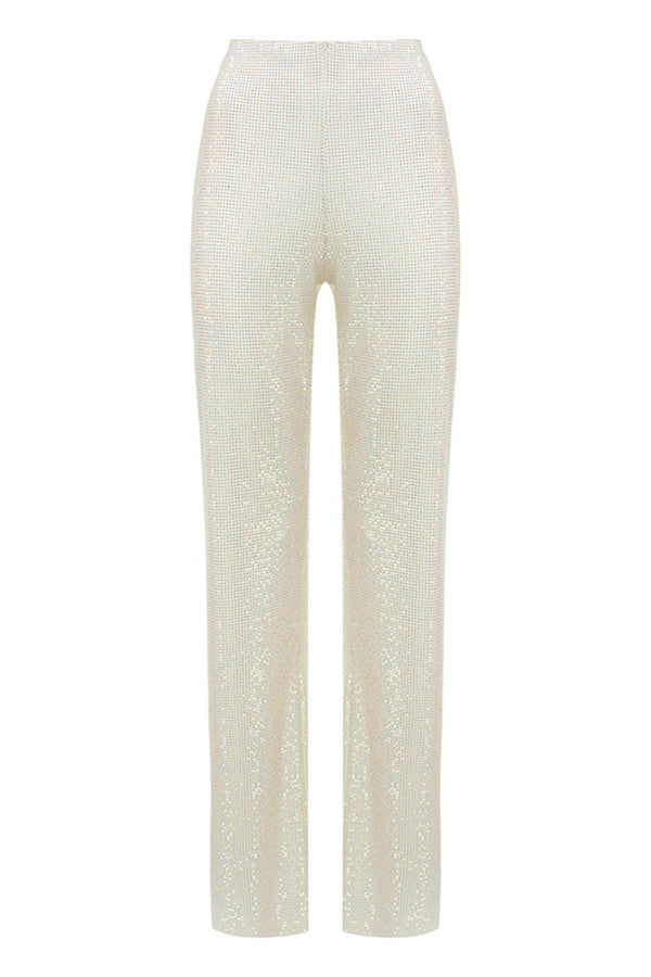 Crystal encrusted trousers