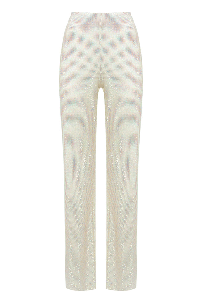 Crystal encrusted trousers