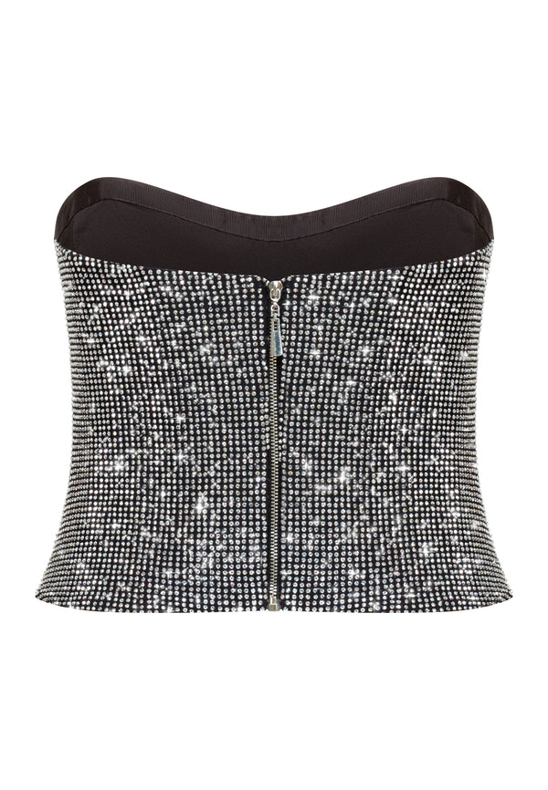 Crystal-covered corset