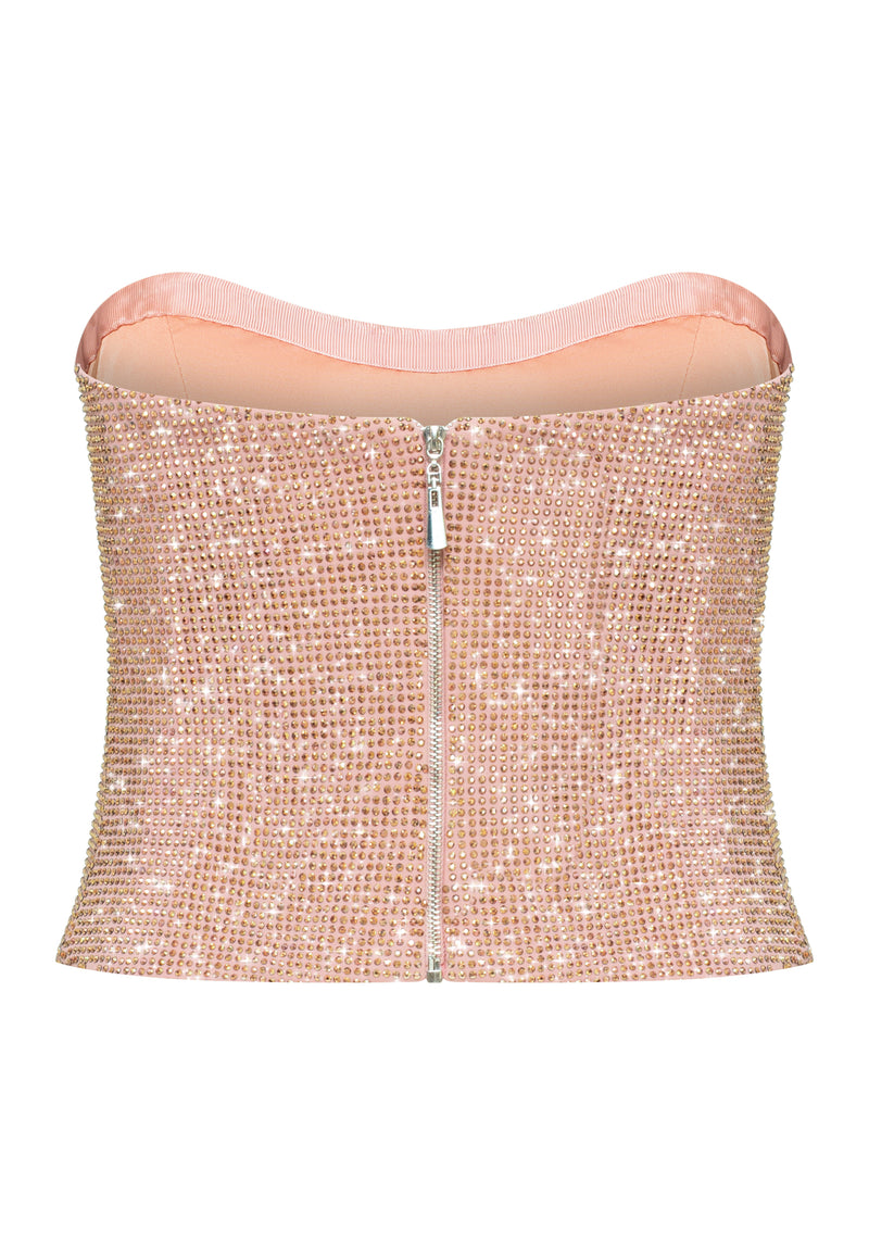 Crystal-covered corset