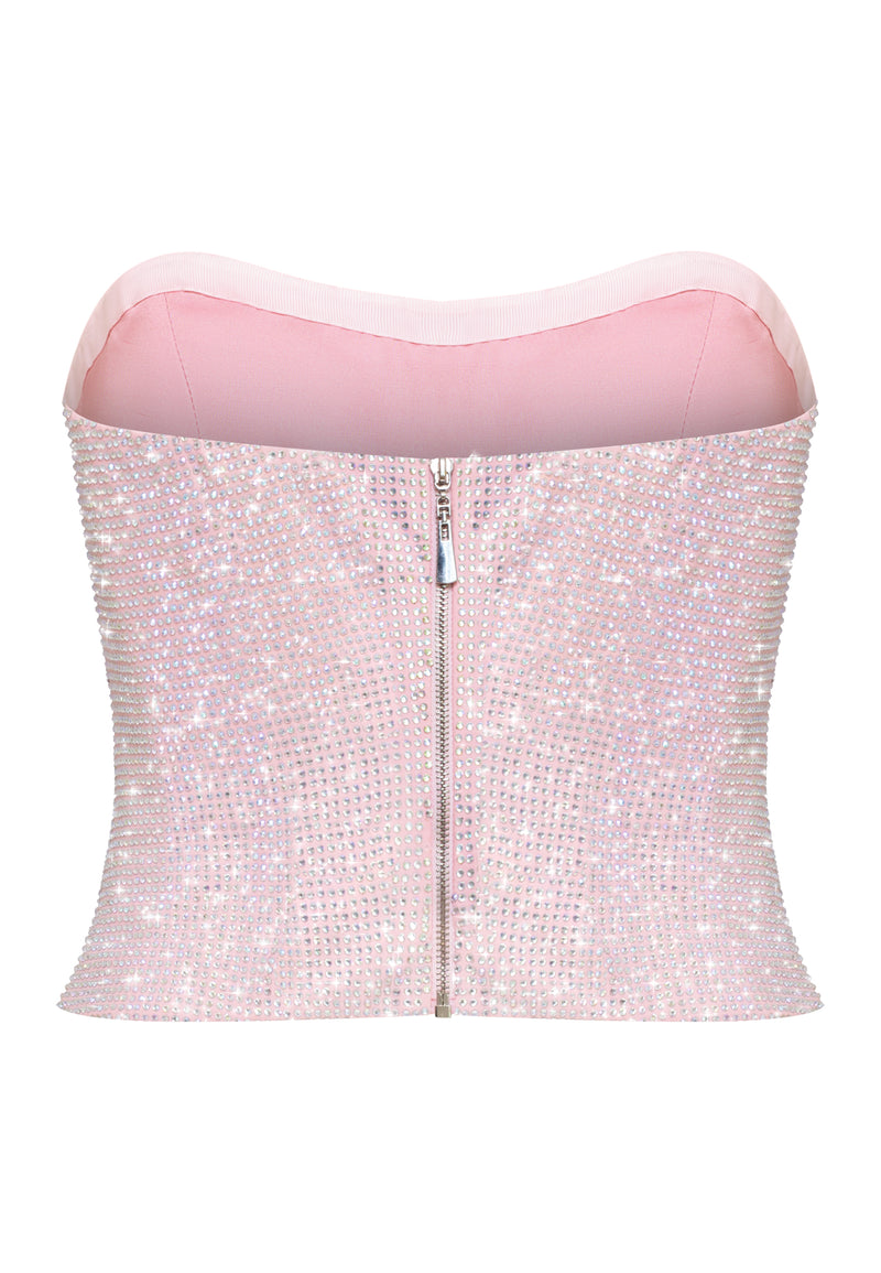 Crystal-covered corset