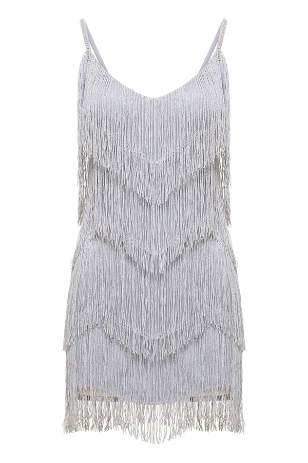 Fringed silhouette dress