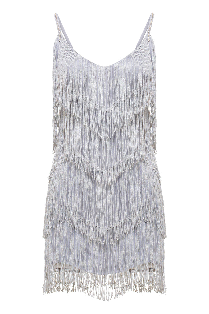 Fringed silhouette dress