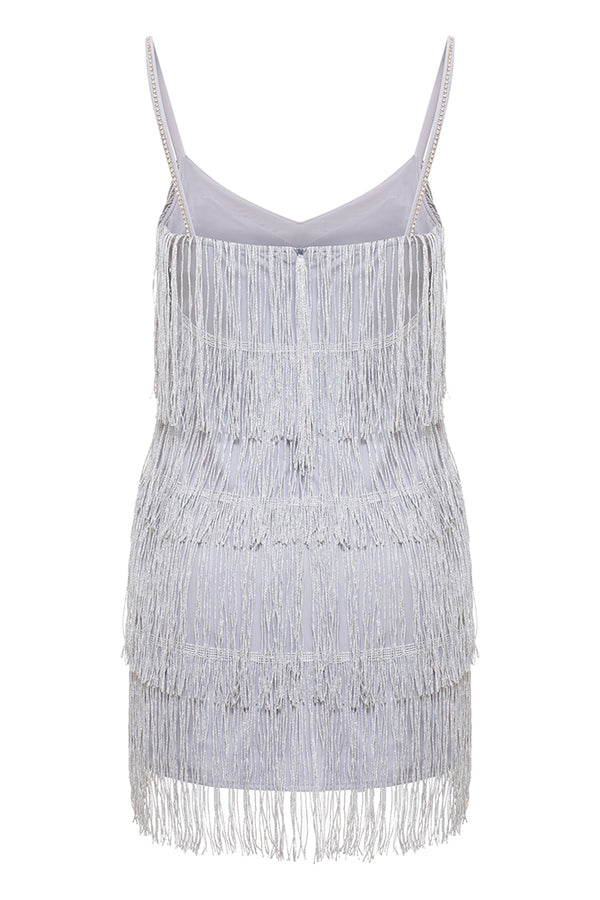 Fringed silhouette dress