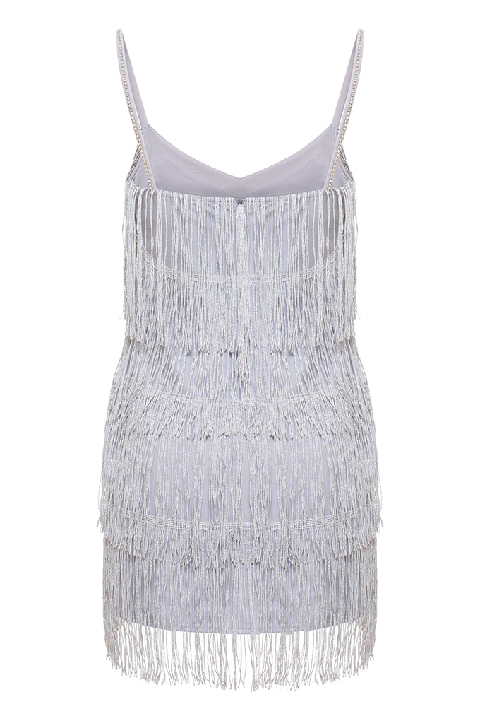 Fringed silhouette dress