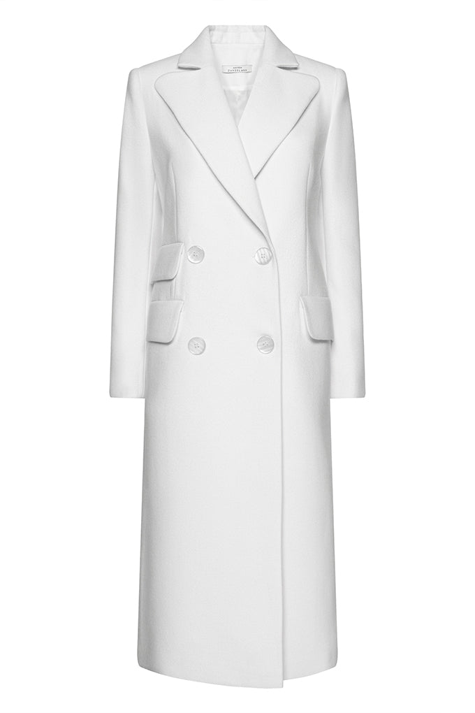 Double-breasted cashmere coat