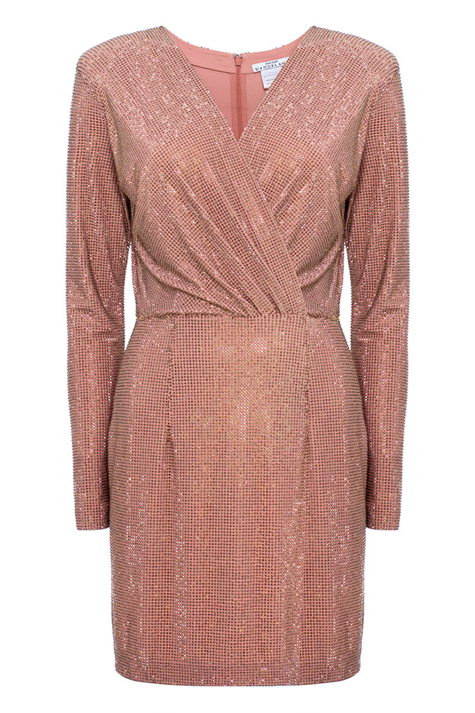 Mini dress with crystal wrap