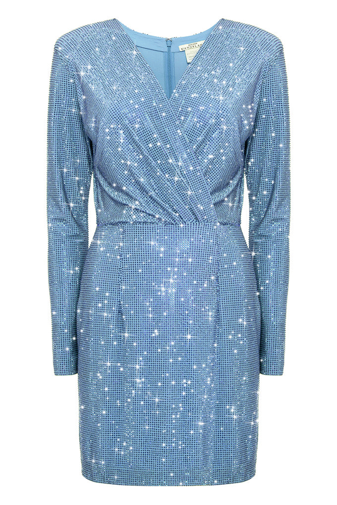 Mini dress with crystal wrap