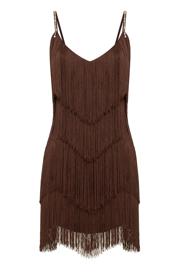 Fringed silhouette dress