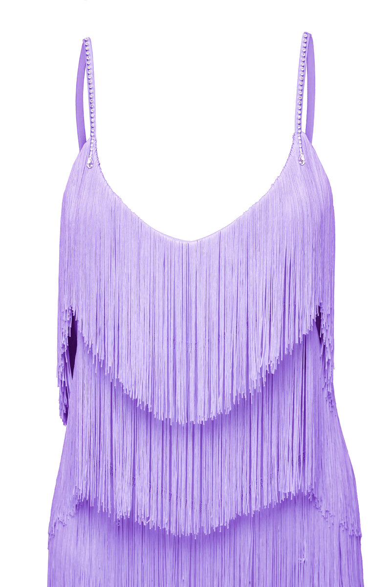 Fringed silhouette dress