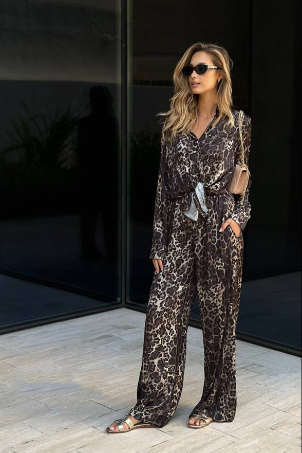 Leopard print suit