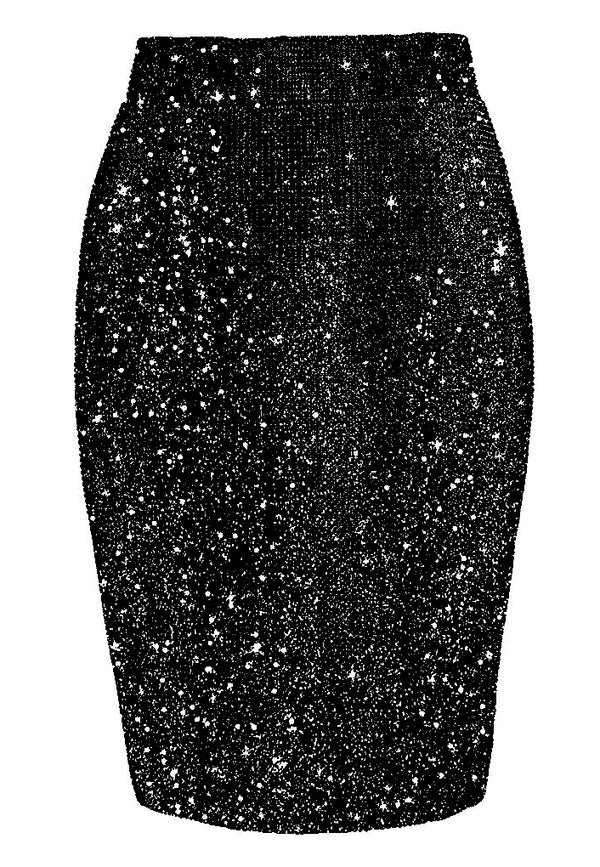 Crystal midi skirt