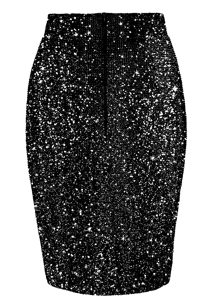 Crystal midi skirt