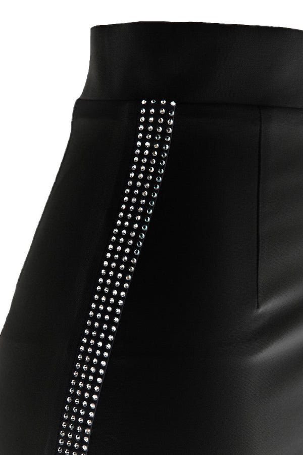 Mini skirt with crystals