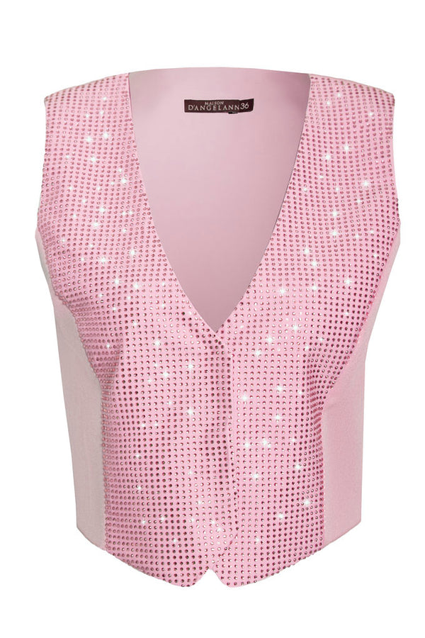 Fitted waistcoat with V-neck