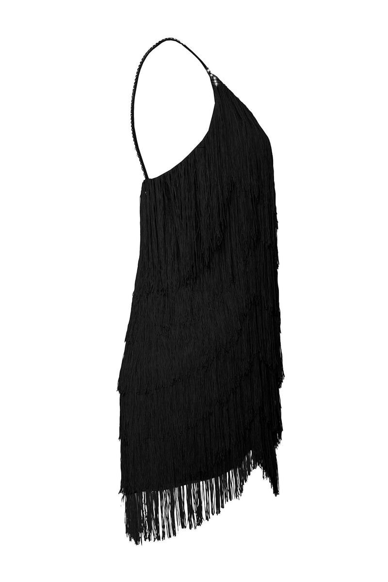 Fringed silhouette dress