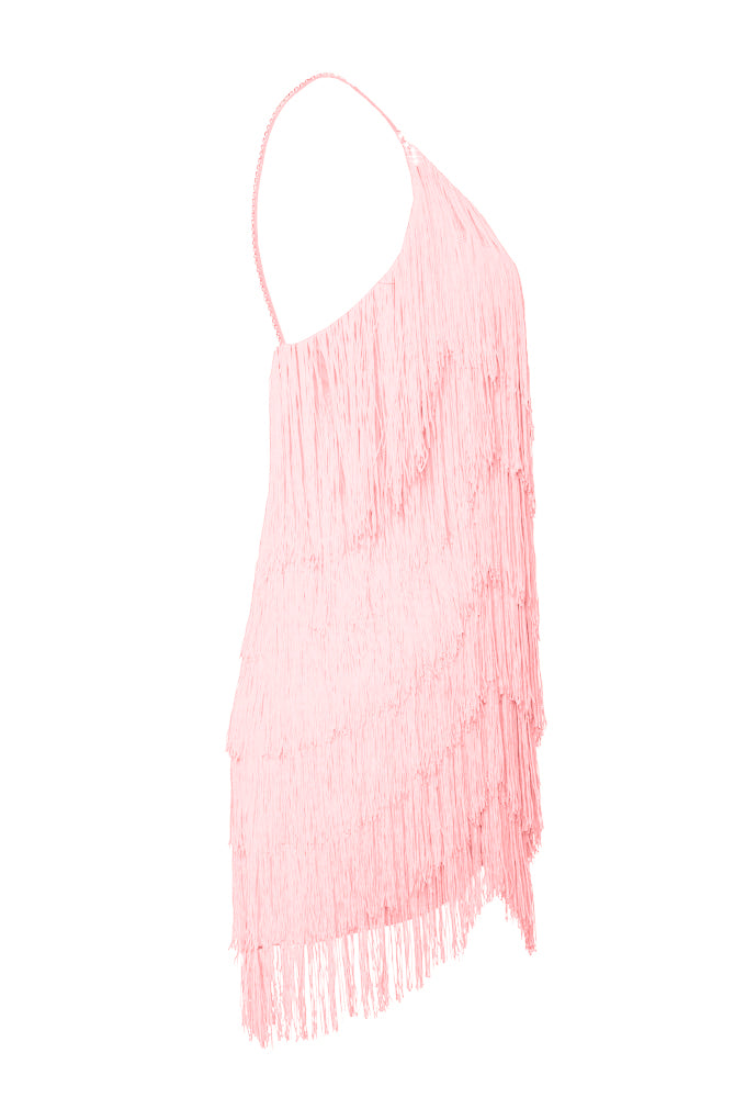 Fringed silhouette dress