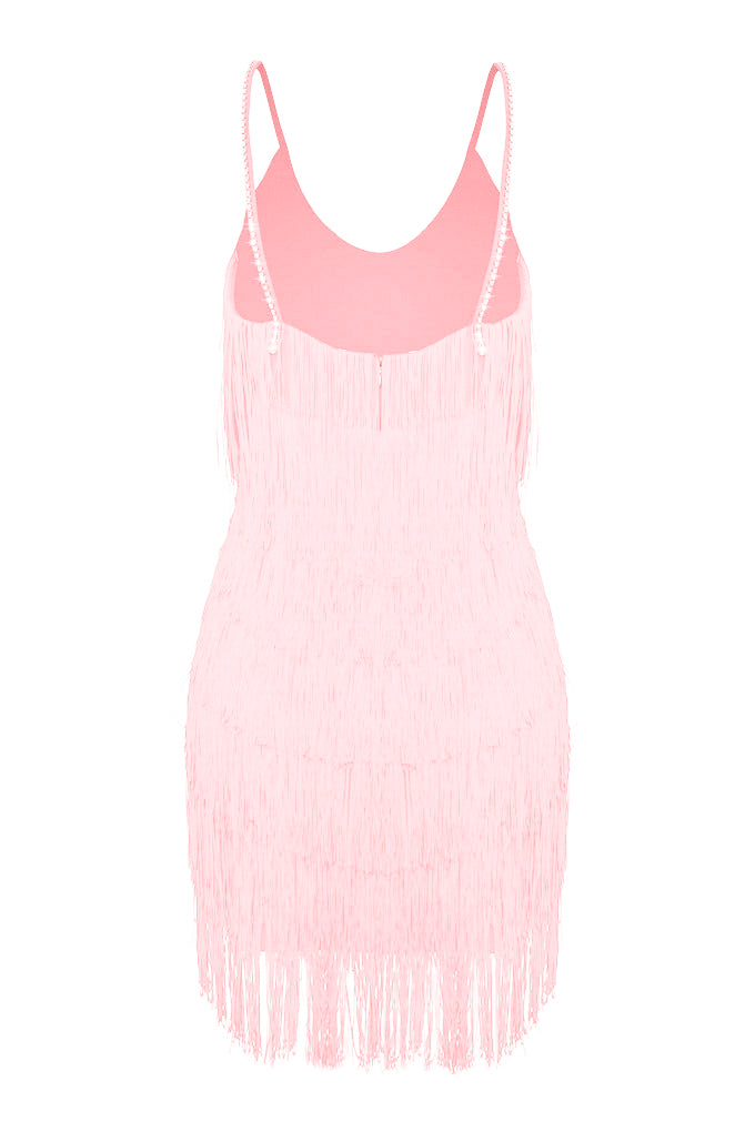 Fringed silhouette dress