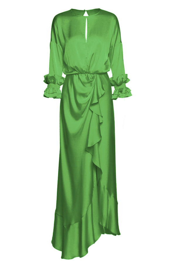 Flirty maxi dress with flounces
