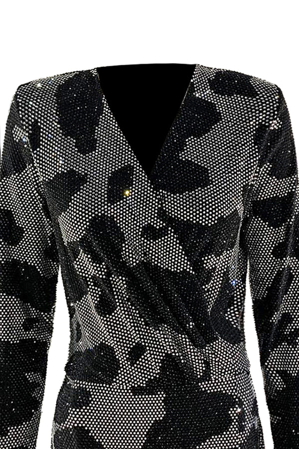 Wrap maxi dress with Leopard print