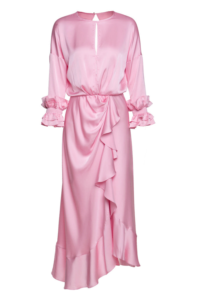 Flirty dress with flounces