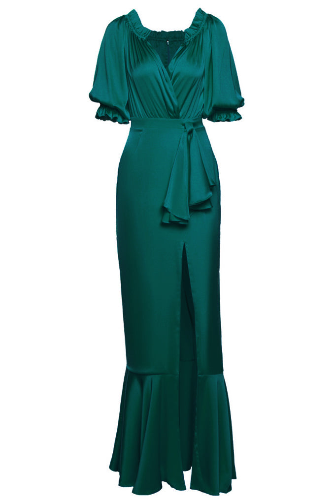 Long slit dress
