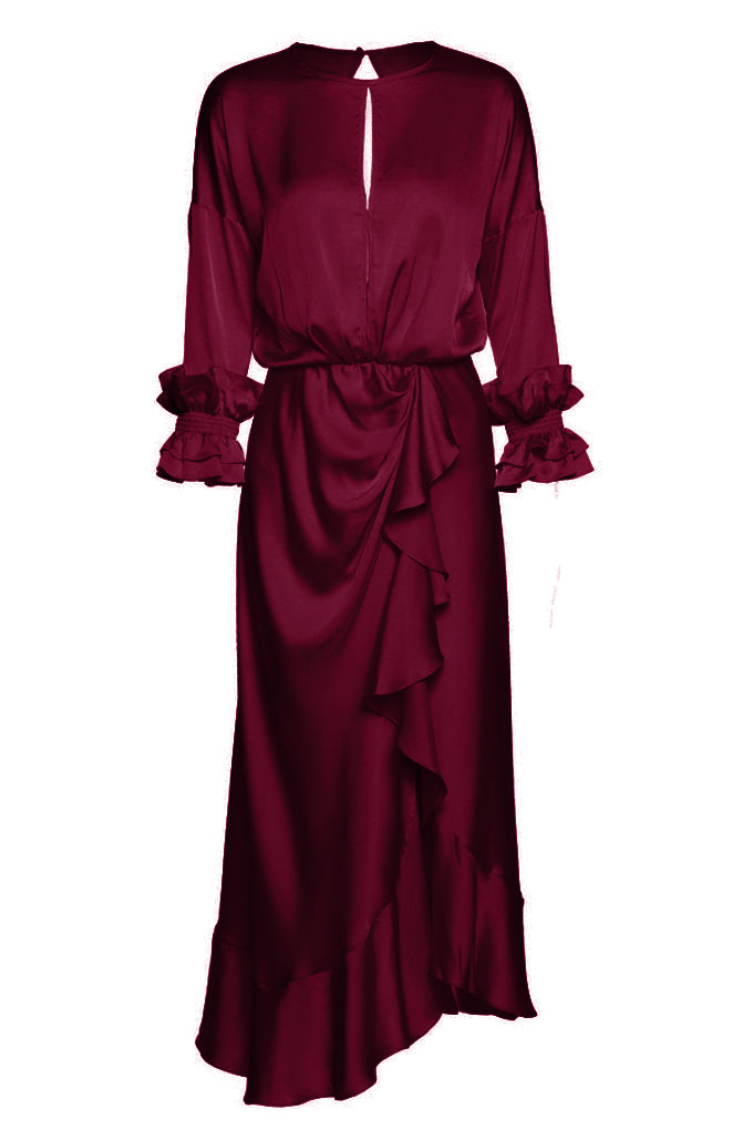 Flirty dress with flounces