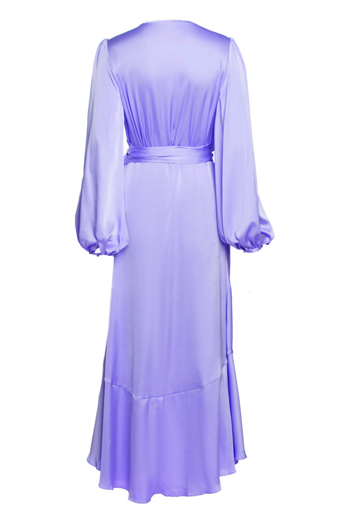 Flying middie wrap dress with a belt at the waist