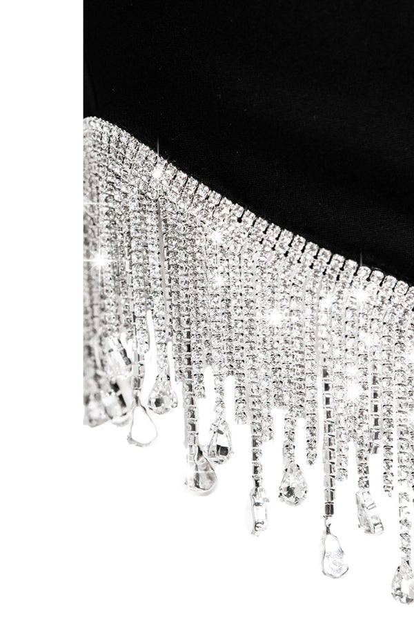 Skirt with crystals