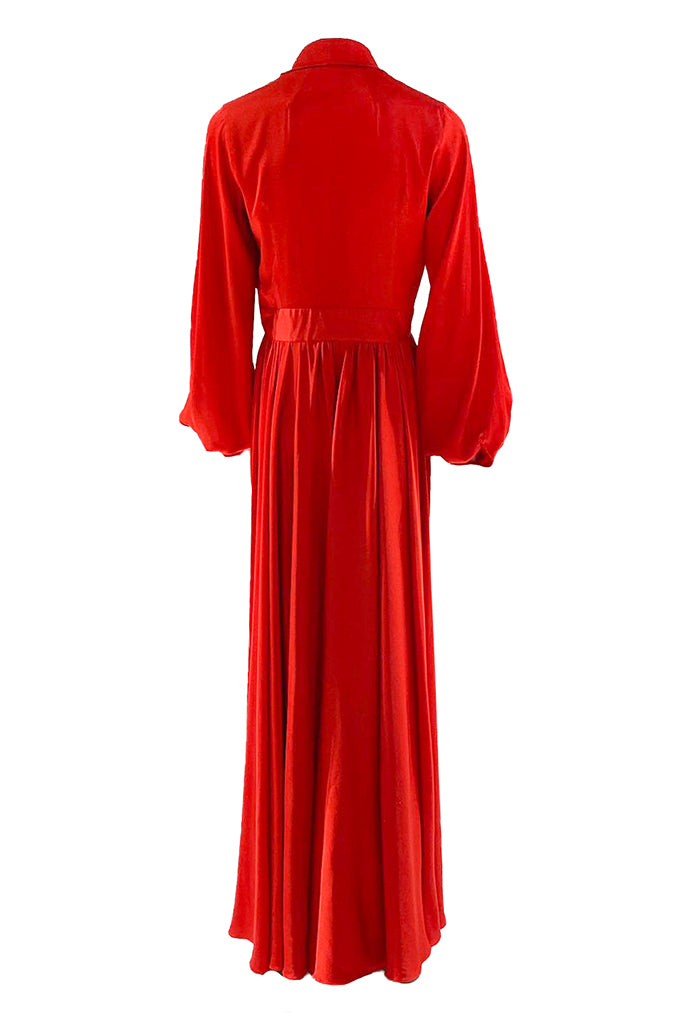 Long dress with v neckline and shawl