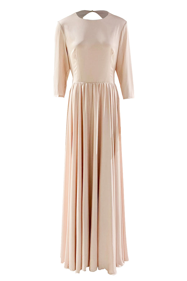 Silk dress with open back