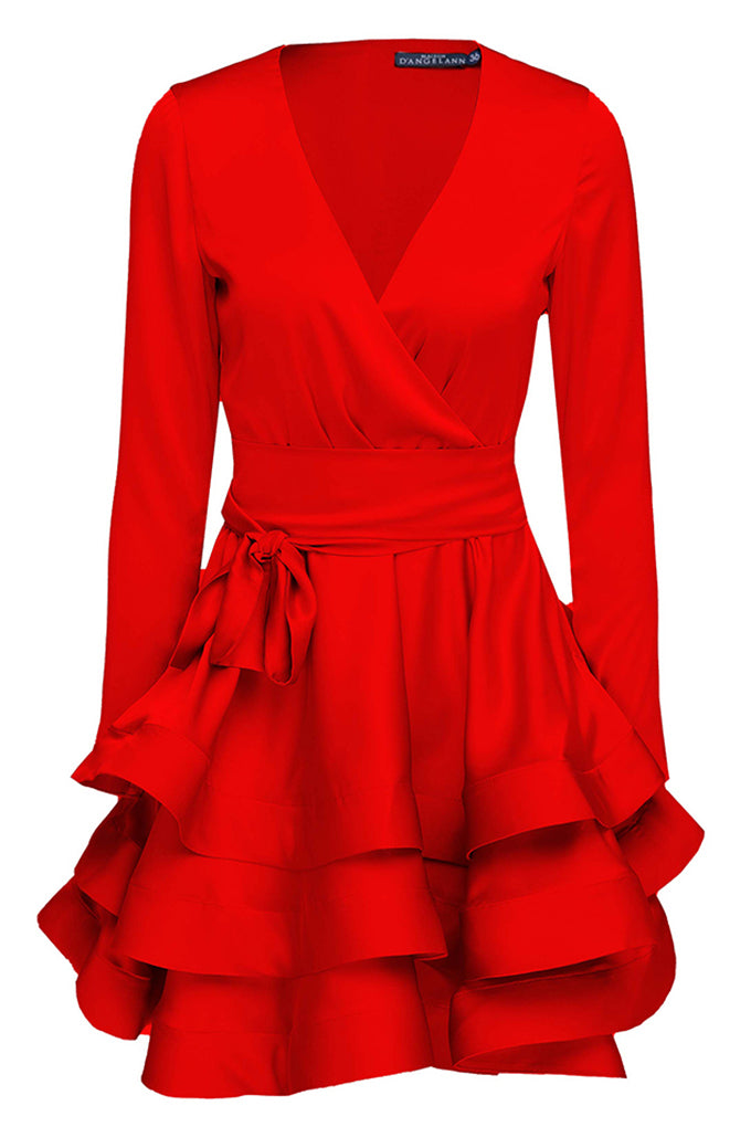 Lightweight solid color mini dress
