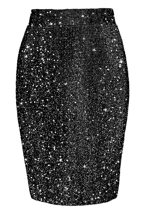 Crystal midi skirt